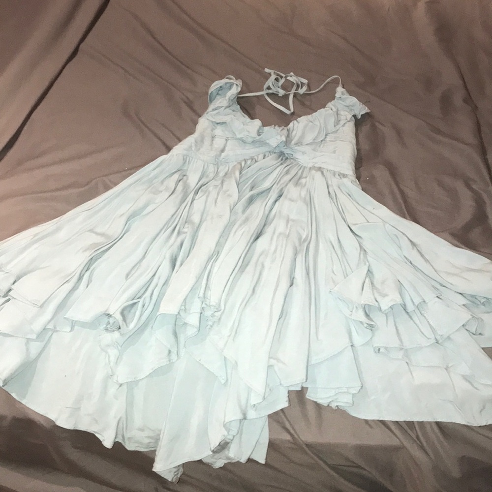 Blue layered dress